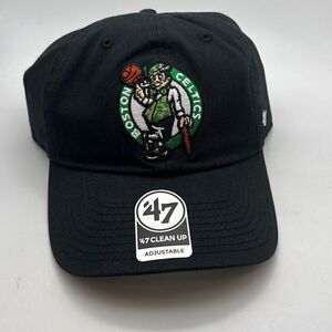 Boston Celtics '47 Clean Up Adjustable Hat - Black- NWT